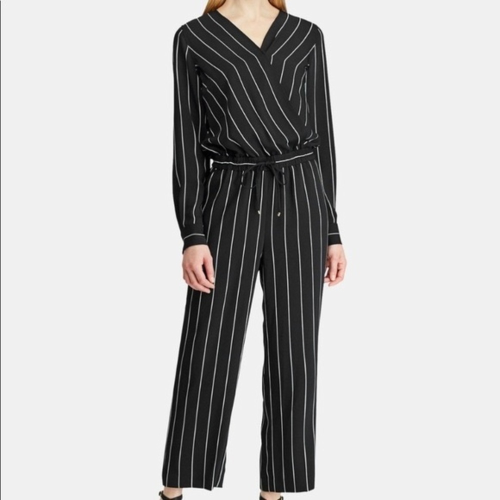 Ralph Lauren Qubilah Pinstripe Crop Jumpsuit